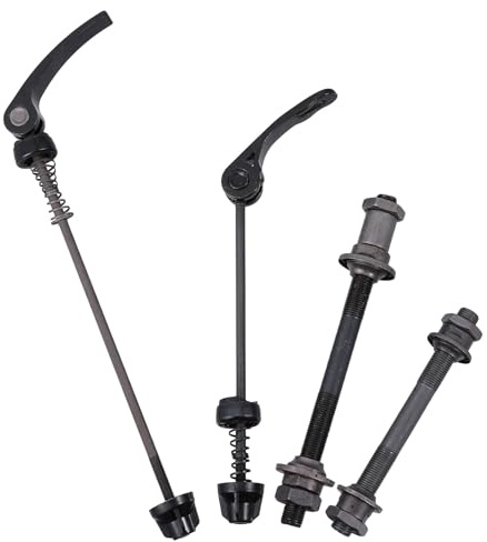 Homoyoyo Schnellspanner Fahrrad Vorder und Hinterrad Satz aus Metall mit Hohlachsen Klappbarer Hebel ohne Werkzeug für Mountainbike und Rennrad