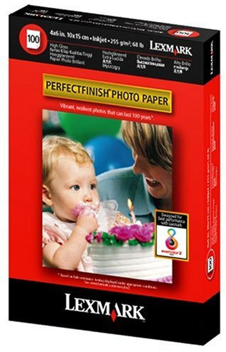Lexmark 100 Blatt Fotopapier, 15 x 10 cm.