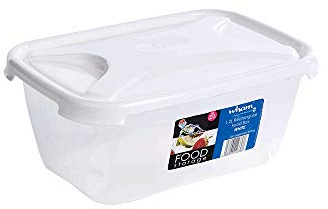 Cuisine 1.2Ltr Rectangular Food Box White Lid - 12371