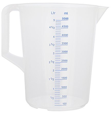 Messbecher Maßbecher Messkanne Literbecher Profiqualität 5000 ml