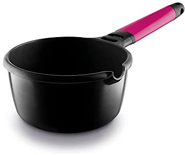 Fundix Casserole antiadhésive en Fonte d'aluminium Manche Amovible Compatible Induction Magenta 14 cm 1 l