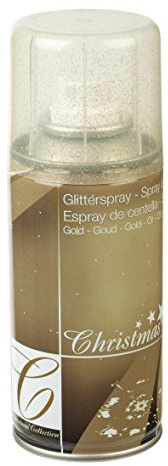 Panorama Gifts Christmas Collection Spray Bottle (Gold Glitter)
