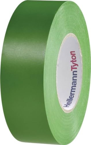 Hellermann Tyton HTAPE-FLEX15-19x20 - Klebebänder (Bündelung, Befestigung, Kennzeichnung, Reparatur, Verstärkung, Innen & Außen, Grün, PVC, Lösungsmittelbeständig, RoHS), 3 Stück