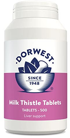 (Dorwest Herbs) Milk Thistle Tablets Liver Support for Cats & Dogs (500 Tablets)