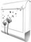 banjado® Design Briefkasten mit Pusteblume 2 38,5x46,5x13cm & 2 Schlüssel - Briefkasten Stahl weiß mit Zeitungsfach pulverbeschichtet - Postkasten A4 Einwurf inkl. Montagematerial