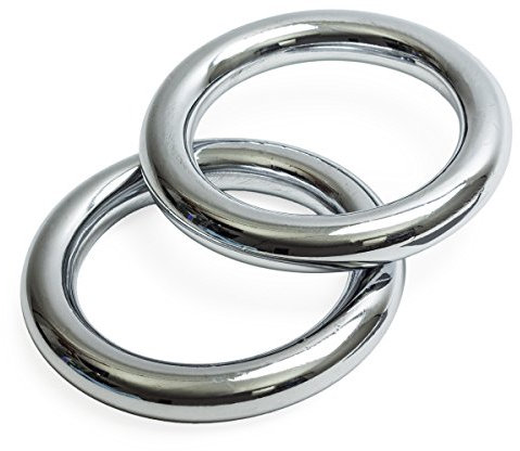 wu designs Eisenringe (Paar) verchromt für Hung Gar Kung Fu und Gewichtstraining Medium