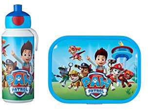 Mepal - Lunch-Set Campus - Lunch-Set für Kinder mit Pop-up Trinkflasche & Lunch Box - Lunch-Set für die Schule oder unterwegs - Spülmaschinenfest & BPA-frei - 400 ml + 750 ml - Paw patrol