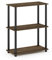 Furinno 3-Ebenen kompaktes Mehrzweck-Regal, holz, Columbia Walnut/Schwarz, 75.18 x 59.94 x 29.46 cm