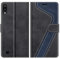 MOBESV Phone Cover For Samsung Galaxy A10, Flip Wallet Case for Samsung Galaxy A10 Phone Case, Black/Dark Blue