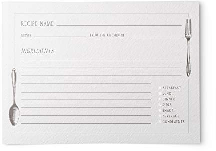 Vintage Kitchen Rezeptkarten, 48 doppelseitige Karten, 10,2 x 15,2 cm