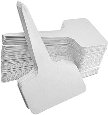200Stk. Pflanzschilder, T-Form Plastik Pflanzenstecker Praktisch für AlleGärtner beschriften Pflanzenstecker Kräuterschilder Wetterfest Länge 10 cm (Weiß)
