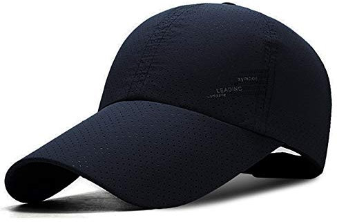 YEKEYI Outdoor-Baseballkappe, schnelltrocknend, mit langem Schirm, LSF 50+, Sonnenhüte für Damen und Herren, Marineblau, Einheitsgr��e
