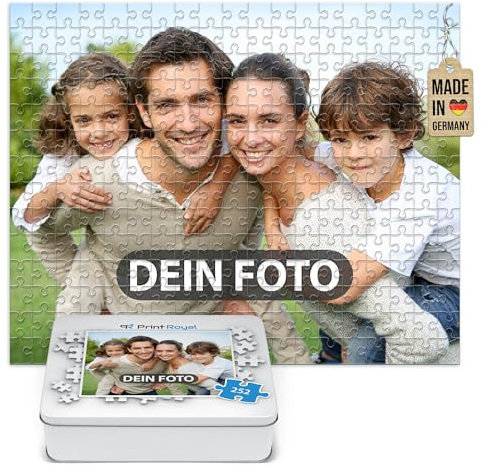 Foto-Puzzle 24-2000 Teile/inkl. Verpackung/mit eigenem Bild Bedrucken Lassen - 252 Teile, Metalldose
