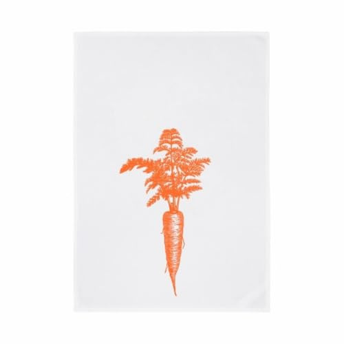 17;30 Geschirrtücher aus 100% Bio-Baumwolle – Küchentücher für Küche & Haushalt – „MÖHRCHEN in orange“, 50 x 70 cm