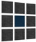 platino24 Akustikpaneele 9 Elemente Colore Quadrat 27,5 x 27,5 cm Anthrazit + Nachtblau I Schallabsorber aus Basotect G+ mit Akustikfilz I Schalldämmung Wand & Decke I Akustikelemente Wandpaneel