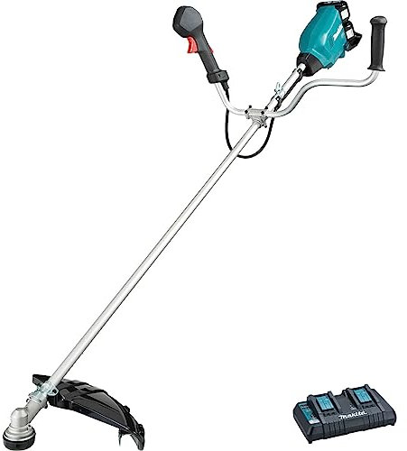 Makita DUR369APG2 Twin 18V (36V) Li-ion LXT Brushless Brush Cutter Complete with 2 x 6.0 Ah Batteries and Twin Port Charger