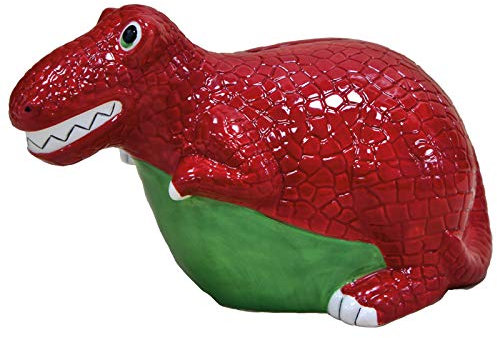 Crockery Critters Money Box from Deluxebase – T-Rex Piggy Bank. Cute Animal Shaped Coin Holder, Cash Jar and Money Box for Kids and Adults. Fun Money Saving Box, Novelty Gift & Home Decor.