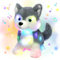 Hopearl LED Musical Gefüllte Husky Licht auf Singender Plüschhund Einstellbare Lautstärke Ruhen animierte Beruhigung Geburtstagsgeschenk für Kinder Boys Girls, Grau, 30.5cm