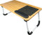 SCHWAIGER 659924 Bambus Laptop Notebook Ständer Computertisch Laptop-Halter Laptop-Tisch inkl. Mauspad Handablage Laptopkissen 16 Zoll faltbar