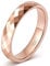 Zakk 4MM Tungsten Carbide Engagement Rings Faceted Dome Polished Rose Gold/Black/Gold/Silver Wedding Band for Women Men (Rose Gold,Size V 1/2)