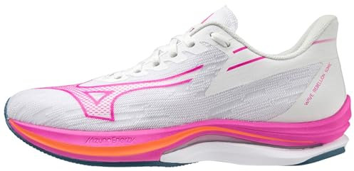Mizuno Unisex Wave Rebellion Sonic Straßen-Laufschuh, White/807 C/Blue Ashes, 38.5 EU