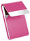 Waylipun porta biglietti da visita, Porta biglietti da visita Professionale in pelle PU, per uomini e donne, con chiusura magnetica, per tenere le carte pulite, per viaggi e affari - Magenta
