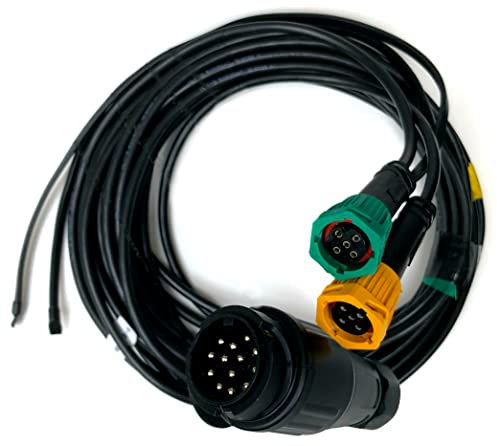 MelTruck® Kabelsatz Anhänger 7 m Stecker 13-poliger für Rückleuchten mit 1 m Abgang PKW