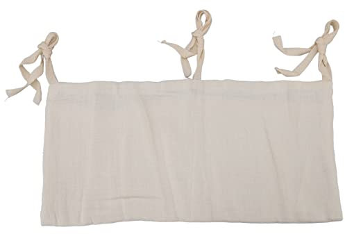 Babybett-Aufbewahrungstasche Zum Aufhängen, 2 Taschen, Verstellbarer Riemen, Aufbewahrungstasche für Kinderbetten für Spielzeug (Beige)