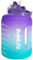 BuildLife Water Bottles with Straw & Flip Cap 2 in 1 Lid - Large Water Bottle with Time Markings BPA Free Leak Proof Wide Mouth Drinks Bottle,2.5 Litre Durable Sports Water Bottle (Purple Blue)