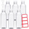 Liftroad Flacon Voyage – 6 Bouteilles 100ml Vides en Plastique Transparent – Kit Voyage Flacons avec 2 Entonnoirs & 8 étiquettes autocollantes pour Bagages à Main, Liquides, Cosmétiques