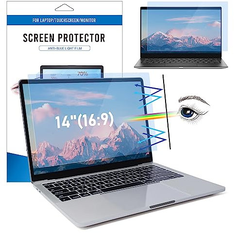 Lively Life 14 Inch Laptop Screen Protector Anti Blue Light Screen Protector for 16:9 Widescreen Display, Blue Light Blocking Filter, Eye Protection Anti Blue Light Blocking Screen Filter (16:9)