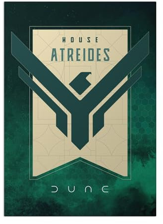 Displate Offiziell Dune MetallPoster Magnetische Befestigung Inklusive Lizenziert Bilder Hochwertiges Poster House Atreides - House Atreides Crest 67.5 cm x 48 cm