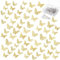 WEBEEDY 100 Stück Blumenstrauß-Hochzeits-Anstecknadeln 60 Stück 3D Gold Schmetterlings Wanddekoration Kristall Strasssteine Für Hochzeit Geburtstag Party Dekoration