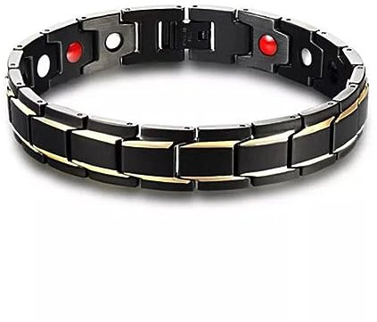 AMZLORD 1er Ultra Titan Magnetarand für Damen Männer, Antistatischer Magnet Aränr chtsverlust Arand, Titanstahl Magnetisch Titan Arand Anti-Ermüdungsband (Schwarz)