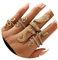 Wedity Vintage Schlange Ring Set Stapelbare Knuckle Statement Ringe Reptile Schlange Band Ring Schmuck für Frauen und Mädchen (Gold)