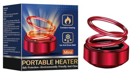 Asudaro Tragbare Dynamische Molekulare Heizung Beheiztes Glas Gebläse Defroster Mini Auto Heizung Solar Anti-Icing Tool Kinetische Heizung Rot