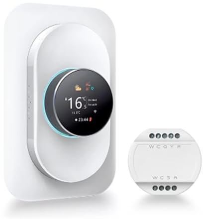 TUYA 24V WiFi Thermostat Programmable Temperature Controller for HVAC System Heat Pump,Smart Programmable Temperature Controller Work for Alexa, Home