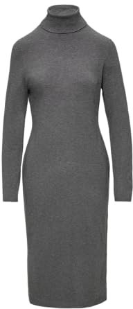 s.Oliver Damen Kleid – Rollkragen, Langarm, Slim Fit, Strickmuster