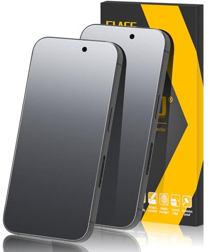 JEHOO Matt Panzer Schutz Glas für iPhone 15 Pro Max, Matte Schutzfolie, [2 Stück] Blendschutz, Anti-Fingerabdruck Screen Protector