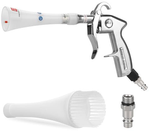 Pistolet de Nettoyage Voiture, 6-9.2Bar, Pistolet de Nettoyage Voiture à Air Comprimé Haute Pressionavec 2 Ensembles buse, Nettoyage intérieur de Voiture pour Moquette et siège de véhicule
