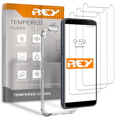 [Lot de 3] Verre Trempé et Coque Anti-Shock pour Samsung Galaxy J6 Plus 2018, Verre trempé et Silicone TPU Haute résistance