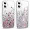 Xylota 2 Pièces Coque pour iPhone 16 Plus 6,7, Transparente Étui avec Aesthetic Motif Fleur Dessin, Mince TPU Souple Silicone Housse Antichoc Antirayures Protection Case Filles Femmes Cover, 05