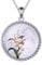 VENACOLY Lilie des Tals Halskette 925 Sterling Silber Lilie Blume Anhänger Halskette Schmuck für Frauen