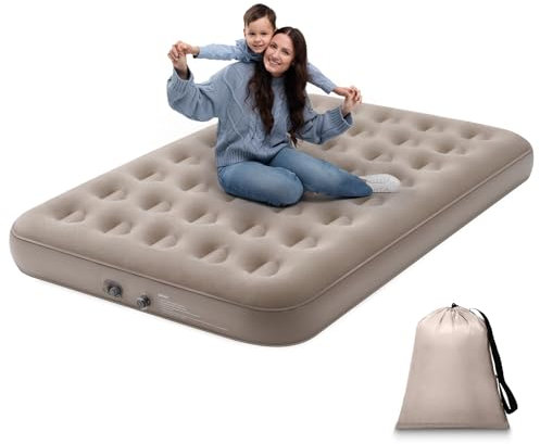 Pefitqap Small Double Airbed with Built in 3600 mAh Rechargeable Electric Pump-JUST ONE CLICK, Air Mattress Self Inflating blow up bed Guest Bed for Home or Camping,190x125x20cm