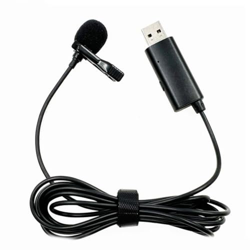 YUGSHNKFC USB Lavalier Microphone Replacement USB Lapel Clip on Mic Condenser Lavalier Lapel Microphone Accessories for Chatting