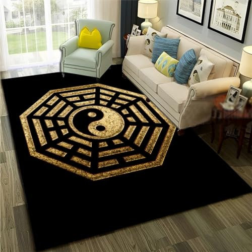 3D Teppich Kinder Jungen Groß Kinderzimmer Gaming Teppich Schlafzimmer Dekoration Wohnzimmer Kurzflor Krabbelmatte Modern Weich Kinderteppiche Er Tai Chi Yin Yang Bagua Diagramm 200 X -98675349896435