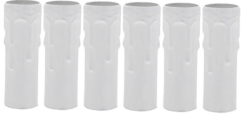 STOBAZA 6stücke Kronleuchter Kerzenhüllen Aus Weißem Verschleißfestem Material Für Europäische Kristallleuchter Einfache Montage Passende Sockelabdeckungen Zur Dekoration Von Wohnzimmer Un