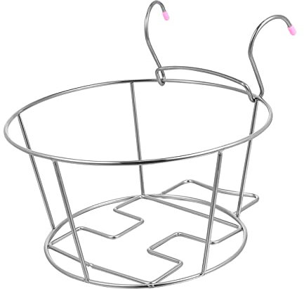 BESPORTBLE Portavaso Da Parete in Acciaio Inossidabile Con Ganci Resistenti Supporto Per Vasi Da Fiori Appesi Su Balcone Giardino e Interni Design Drenante e Facile Da Pulire