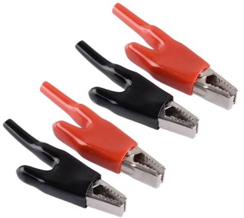 Pinzas de cocodrilo aisladas resistentes para puente eléctrico, prueba de voltaje, clip de cable de batería 50 A