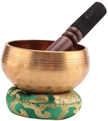 Janasiba Bol tibétain en cuivre fait à la main au Népal - Pour yoga, méditation, chant et musique bouddhiste